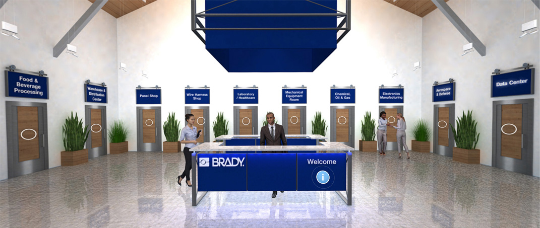 Vista del showroom virtual de Brady